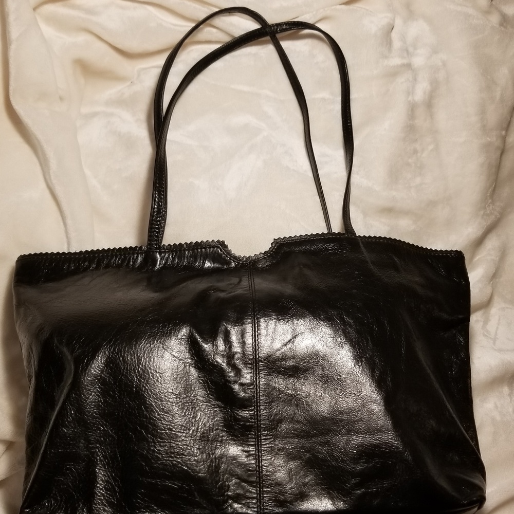 Latico shopper tote black leather